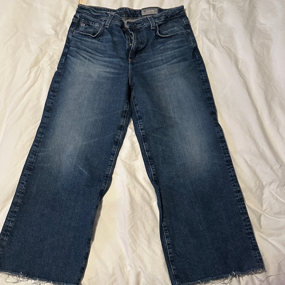 AG Contour 360 Wide Leg-straight Blue Women's Jeans